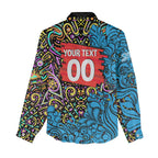 Personalized Adelaide Strikers Women Casual Shirt Hippie Psychedelic Pattern Vibrant Mandala Art Style