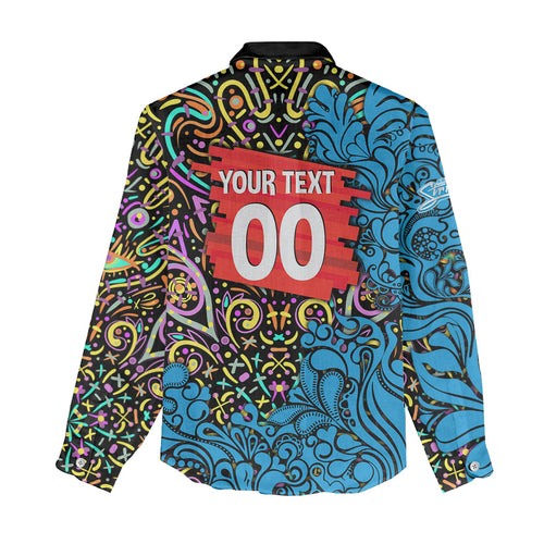 Personalized Adelaide Strikers Women Casual Shirt Hippie Psychedelic Pattern Vibrant Mandala Art Style