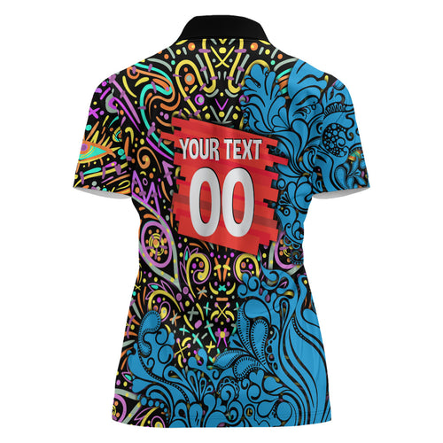 Personalized Adelaide Strikers Women Polo Shirt Hippie Psychedelic Pattern Vibrant Mandala Art Style