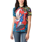 Personalized Adelaide Strikers Women Polo Shirt Hippie Psychedelic Pattern Vibrant Mandala Art Style