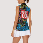 Personalized Adelaide Strikers Women Sleeveless Polo Shirt Hippie Psychedelic Pattern Vibrant Mandala Art Style