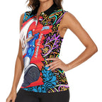 Personalized Adelaide Strikers Women Sleeveless Polo Shirt Hippie Psychedelic Pattern Vibrant Mandala Art Style