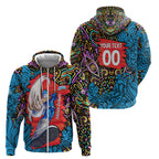 Personalized Adelaide Strikers Zip Hoodie Hippie Psychedelic Pattern Vibrant Mandala Art Style