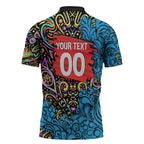 Personalized Adelaide Strikers Zipper Polo Shirt Hippie Psychedelic Pattern Vibrant Mandala Art Style