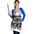 Personalized Penrith Panthers Apron Y2K Grunge Aesthetic With Cyber Flames and Starburst Graphics