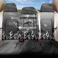 Personalized Penrith Panthers Back Car Seat Cover Y2K Grunge Aesthetic With Cyber Flames and Starburst Graphics