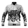 Personalized Penrith Panthers Baseball Jacket Y2K Grunge Aesthetic With Cyber Flames and Starburst Graphics
