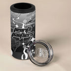 Personalized Penrith Panthers 4 in 1 Can Cooler Tumbler Y2K Grunge Aesthetic With Cyber Flames and Starburst Graphics