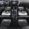 Personalized Penrith Panthers Car Mats Y2K Grunge Aesthetic With Cyber Flames and Starburst Graphics