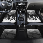 Personalized Penrith Panthers Car Mats Y2K Grunge Aesthetic With Cyber Flames and Starburst Graphics