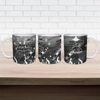 Personalized Penrith Panthers Ceramic Mug Y2K Grunge Aesthetic With Cyber Flames and Starburst Graphics