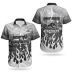 Personalized Penrith Panthers Couples Matching Puletasi and Hawaiian Shirt Y2K Grunge Aesthetic With Cyber Flames and Starburst Graphics