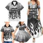 Personalized Penrith Panthers Family Matching Summer Maxi Dress and Hawaiian Shirt Y2K Grunge Aesthetic With Cyber Flames and Starburst Graphics