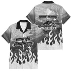 Personalized Penrith Panthers Family Matching Tank Maxi Dress and Hawaiian Shirt Y2K Grunge Aesthetic With Cyber Flames and Starburst Graphics