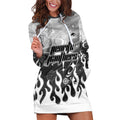 Personalized Penrith Panthers Hoodie Dress Y2K Grunge Aesthetic With Cyber Flames and Starburst Graphics