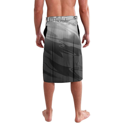Personalized Penrith Panthers Lavalava Y2K Grunge Aesthetic With Cyber Flames and Starburst Graphics