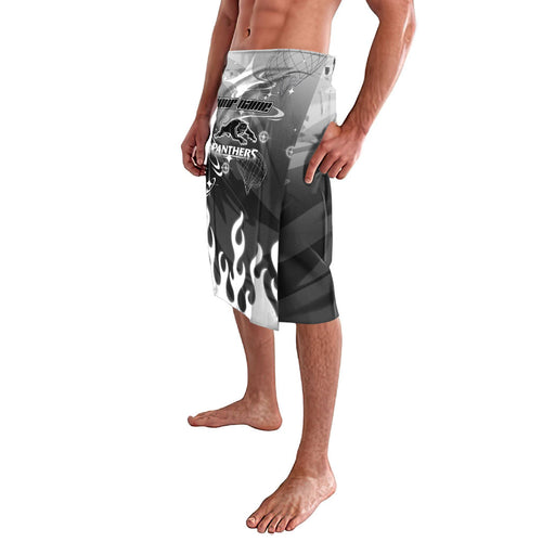 Personalized Penrith Panthers Lavalava Y2K Grunge Aesthetic With Cyber Flames and Starburst Graphics