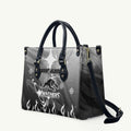 Personalized Penrith Panthers Leather Bag Y2K Grunge Aesthetic With Cyber Flames and Starburst Graphics