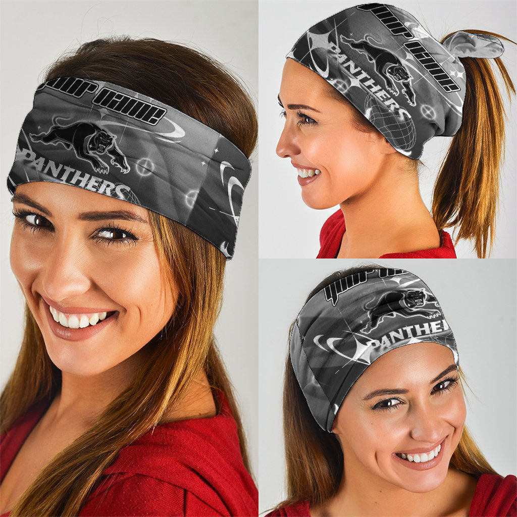Personalized Penrith Panthers Neck Gaiter Y2K Grunge Aesthetic With Cyber Flames and Starburst Graphics