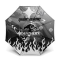 Personalized Penrith Panthers Umbrella Y2K Grunge Aesthetic With Cyber Flames and Starburst Graphics