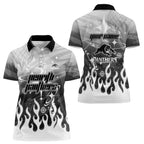 Personalized Penrith Panthers Women Polo Shirt Y2K Grunge Aesthetic With Cyber Flames and Starburst Graphics