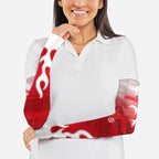 Personalized Dolphins Arm Sleeves Y2K Grunge Aesthetic With Cyber Flames and Starburst Graphics