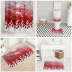 Personalized Dolphins Bathroom Set Y2K Grunge Aesthetic With Cyber Flames and Starburst Graphics