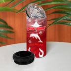Personalized Dolphins 4 in 1 Can Cooler Tumbler Y2K Grunge Aesthetic With Cyber Flames and Starburst Graphics