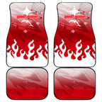 Personalized Dolphins Car Mats Y2K Grunge Aesthetic With Cyber Flames and Starburst Graphics