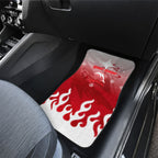 Personalized Dolphins Car Mats Y2K Grunge Aesthetic With Cyber Flames and Starburst Graphics