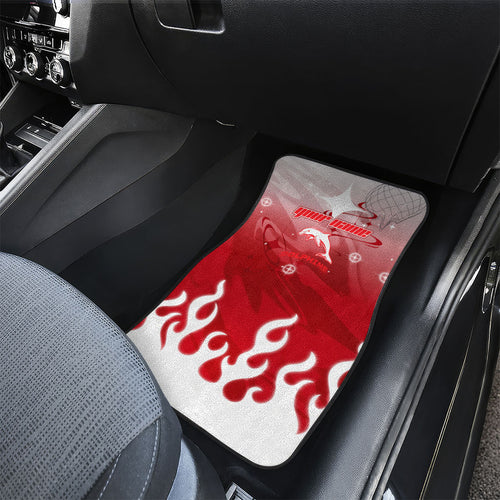 Personalized Dolphins Car Mats Y2K Grunge Aesthetic With Cyber Flames and Starburst Graphics