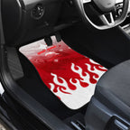 Personalized Dolphins Car Mats Y2K Grunge Aesthetic With Cyber Flames and Starburst Graphics