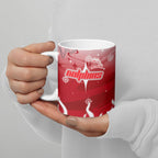 Personalized Dolphins Ceramic Mug Y2K Grunge Aesthetic With Cyber Flames and Starburst Graphics