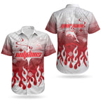Personalized Dolphins Couples Matching Off The Shoulder Long Sleeve Dress and Hawaiian Shirt Y2K Grunge Aesthetic With Cyber Flames and Starburst Graphics