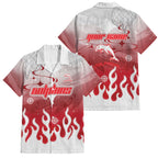 Personalized Dolphins Family Matching Puletasi and Hawaiian Shirt Y2K Grunge Aesthetic With Cyber Flames and Starburst Graphics