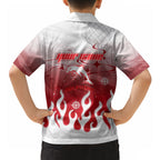 Personalized Dolphins Hawaiian Shirt Y2K Grunge Aesthetic With Cyber Flames and Starburst Graphics