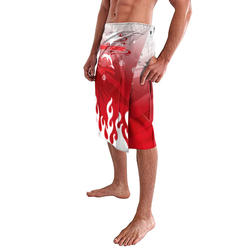 Personalized Dolphins Lavalava Y2K Grunge Aesthetic With Cyber Flames and Starburst Graphics