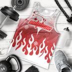 Personalized Dolphins Men Tank Top Y2K Grunge Aesthetic With Cyber Flames and Starburst Graphics