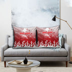 Personalized Dolphins Pillow Cover Y2K Grunge Aesthetic With Cyber Flames and Starburst Graphics