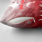 Personalized Dolphins Pillow Cover Y2K Grunge Aesthetic With Cyber Flames and Starburst Graphics