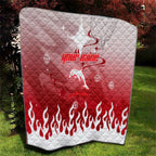 Personalized Dolphins Quilt Y2K Grunge Aesthetic With Cyber Flames and Starburst Graphics