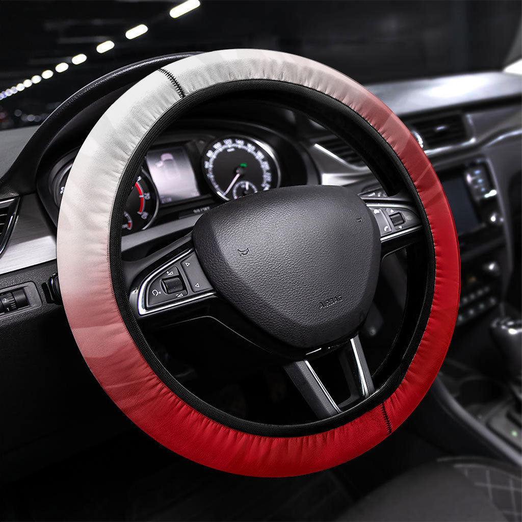 Dolphins Steering Wheel Cover Y2K Grunge Aesthetic With Cyber Flames and Starburst Graphics