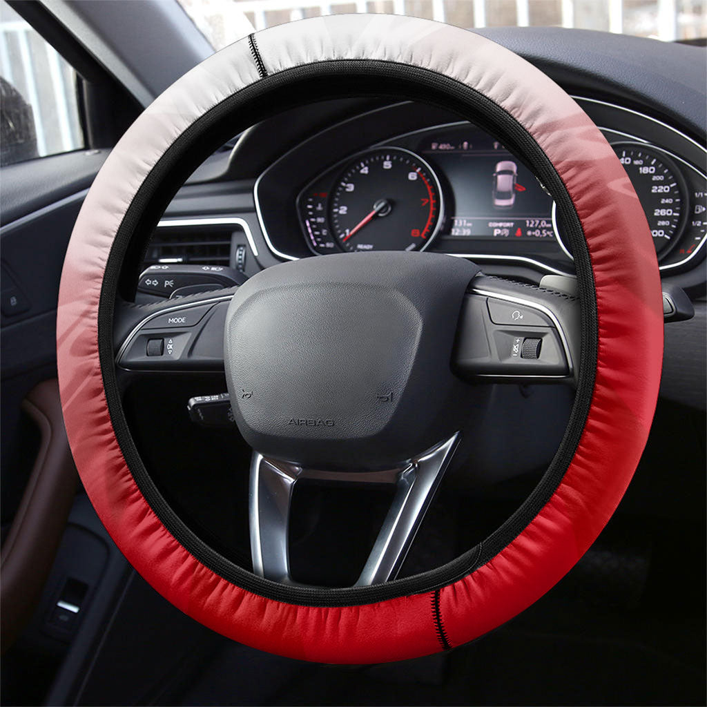 Dolphins Steering Wheel Cover Y2K Grunge Aesthetic With Cyber Flames and Starburst Graphics
