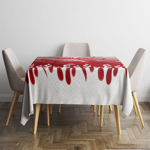 Personalized Dolphins Tablecloth Y2K Grunge Aesthetic With Cyber Flames and Starburst Graphics