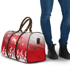 Personalized Dolphins Travel Bag Y2K Grunge Aesthetic With Cyber Flames and Starburst Graphics