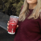 Personalized Dolphins Tumbler Cup Y2K Grunge Aesthetic With Cyber Flames and Starburst Graphics
