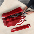 Personalized Dolphins Umbrella Y2K Grunge Aesthetic With Cyber Flames and Starburst Graphics