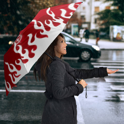 Personalized Dolphins Umbrella Y2K Grunge Aesthetic With Cyber Flames and Starburst Graphics