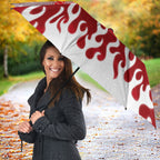 Personalized Dolphins Umbrella Y2K Grunge Aesthetic With Cyber Flames and Starburst Graphics