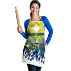 Personalized North Queensland Cowboys Apron Y2K Grunge Aesthetic With Cyber Flames and Starburst Graphics
